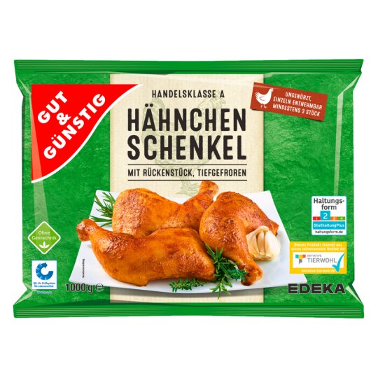 Gut & Günstig Hähnchenschenkel mit Rückenstück HKL A 1000g  QS