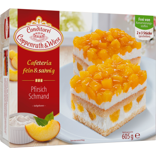 Coppenrath&Wiese Cafeteria fein&sahnig Pfirsich-Schmand-Blechkuchen 605g