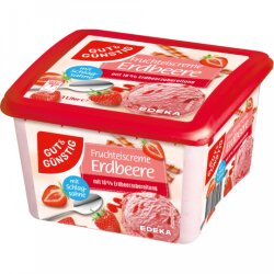 GUT&GÜNSTIG Premium Eiscreme Erdbeere 1l