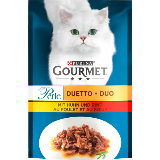Gourmet Perle Huhn&Rind Katzennassnahrung 85g