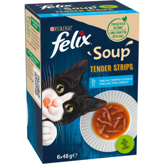 Felix Soup Tender Strips Wasser 6x48g