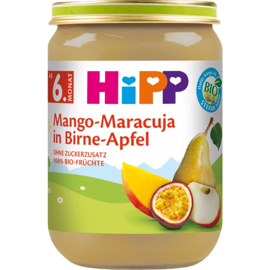 Bio Hipp Mango-Maracuja in Birne-Apfel ab 6.Monat 190g