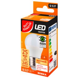 Gut & Günstig LED-Tropfen E27 245lm F 2,8W